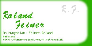 roland feiner business card